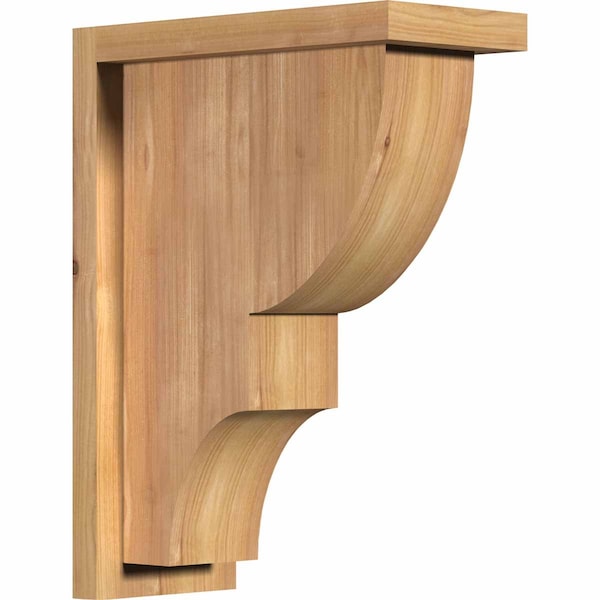 Ekena Millwork Ridgewood Smooth Corbel w/Backplate, Western Red Cedar, 5 1/2"W x 12"D x 16"H COR06X12X16RID01SWR - main